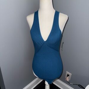 NWT ABERCOMBIE & FITCH ribbed sweater bodysuit size small
